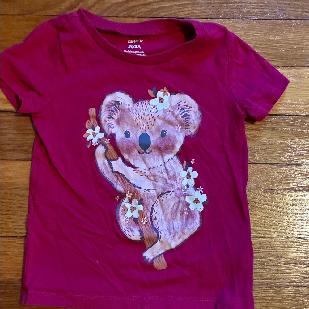Carter's Red Koala Short Sleeve Tee